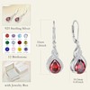 Lwsary Infinity Teardrop Earrings 925 Sterling Silver Garnet Drop Dangle