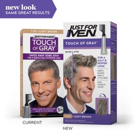 Touch of Gray Men's Hair Color, Light Brown (Pack of 4)