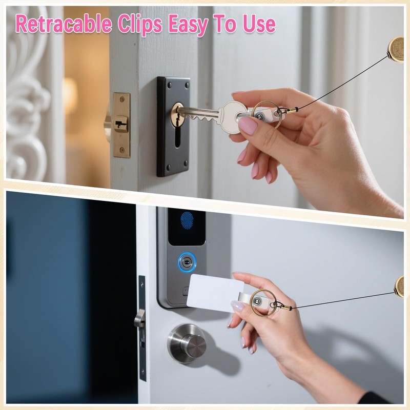 Scrunchie Lanyard Teacher for Id Badges Keys with Retractable Badge