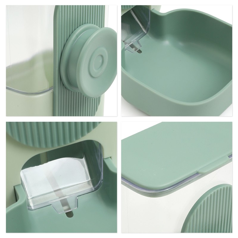 Hanging Automatic Food Water Dispenser Safe Cage Cat Food Water