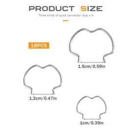 SCUARI 18PCS 800-801 Transmission line Clips,3 Different Sizes Transmission Cooler Lines Retainer Clips,Car Accessories 5/8" 1/2" 3/8" Quick Connector Retainer Clip,Replacement for OEM 800-801