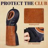 LZFAN Golf Headcovers Set of 3, Brown Classic Golf Club