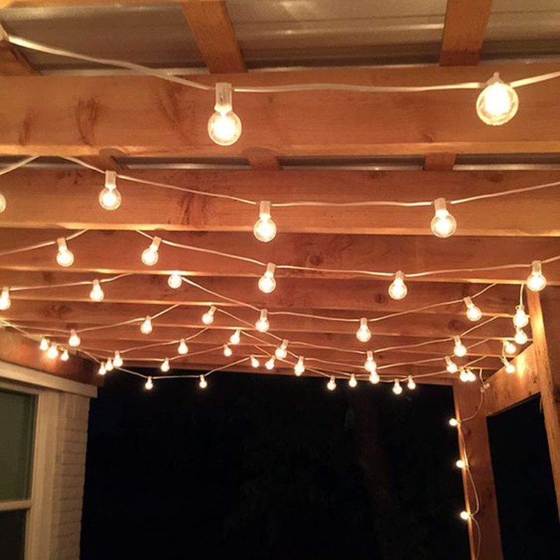 Romasaty 25FT String Lights, G40 Outdoor String Lights Edison Light