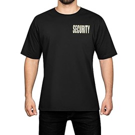 First Class Tactical Security Regular Fit Short Sleeves T Shirts (as1, Alpha, x_l, Regular, Regular, White Security ID, Black)
