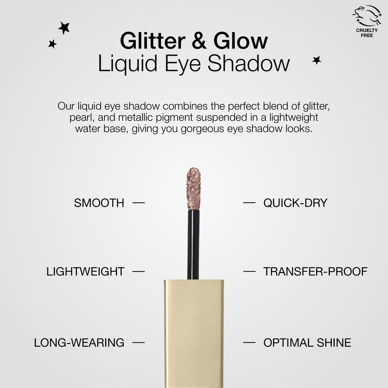 Stila Magnificent Metals Glitter & Glow Liquid Eye Shadow, Rose