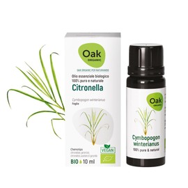 OAK ORGANIC FOR NATURANDO Essential Oil Citronella Pure 10 ml - Dietary Supplement Organic & Vegan