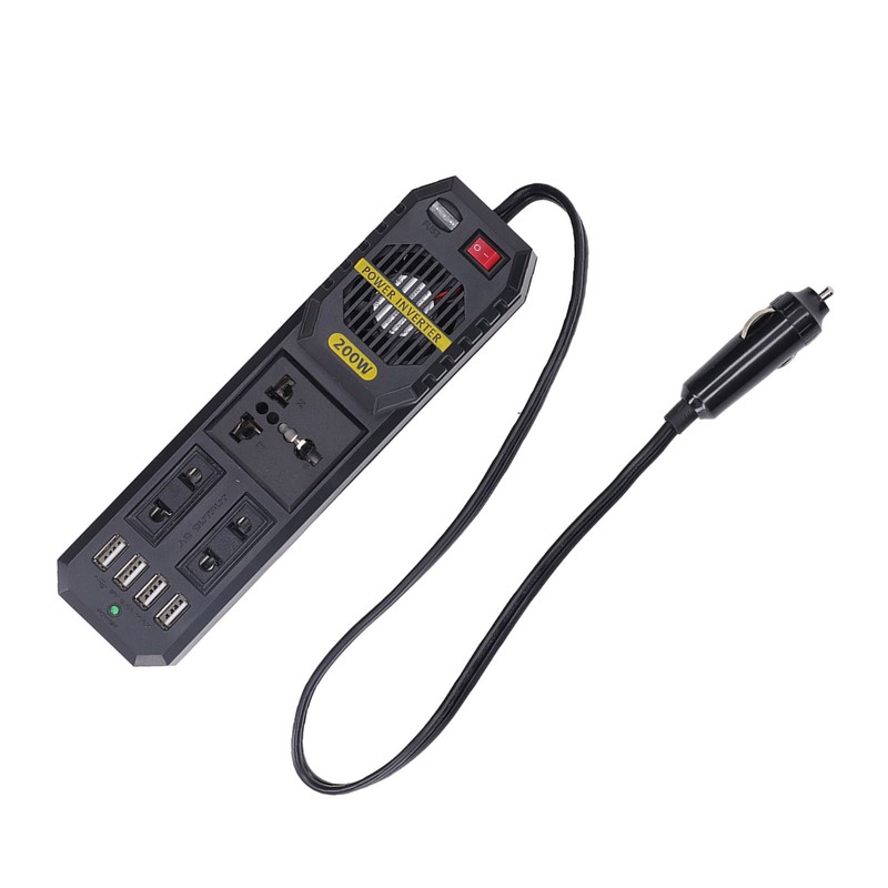 Car Power Inverter 200W DC 12V to AC for Vehicles