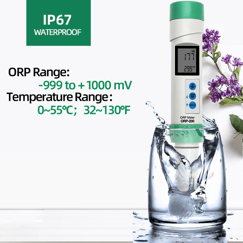 Waterproof ORP TEMP Meter Negative Ion Hydrogen Rich Tester Pen