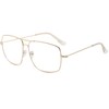 Musivon Glasses Frames Women Men Vintage Glasses Without Prescription Window Glass Decorative Glasses, gold