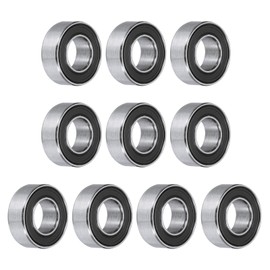 sourcing map 10pcs 687-2RS Bearing 7x14x5mm, Chrome Steel Double Rubber Seals Miniature Bearing, Lubricated Deep Groove Ball Bearings, P6 (ABEC 3)