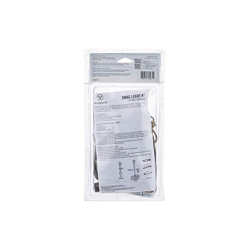 Westinghouse 7047100 15-Foot Swag Kit, Antique Brass