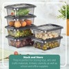 Tribello 12 Pack 1.25 Quart, Small Storage Container Bin With