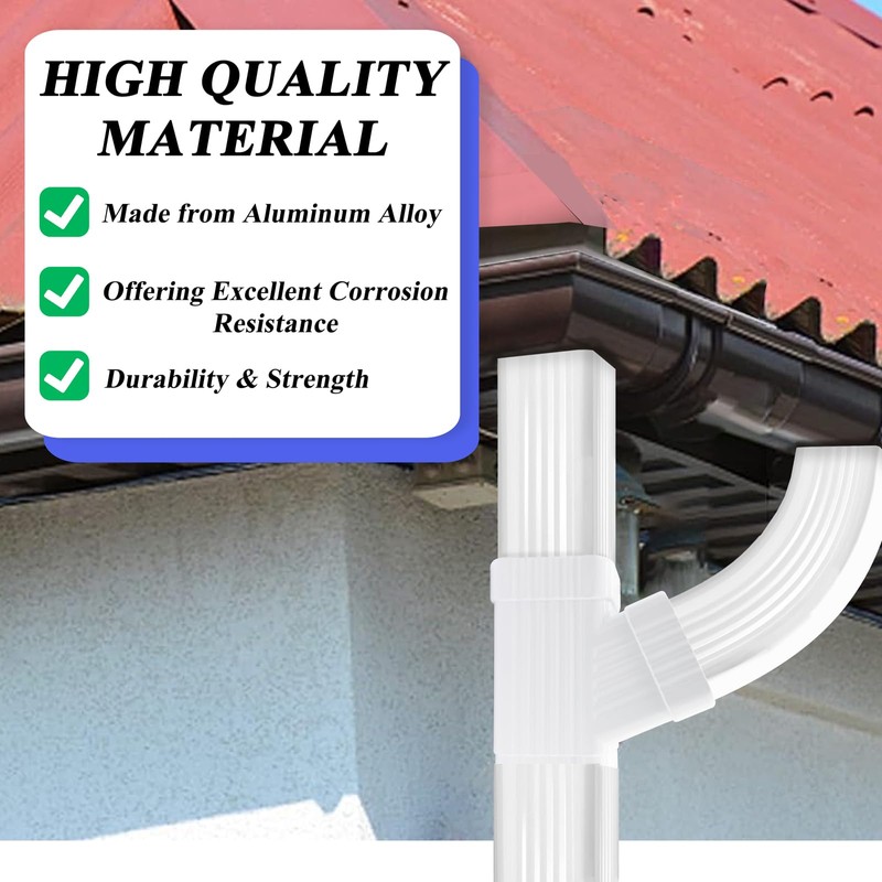 Niuohoy Gutter Y Downspout Connector, Gutter Y Connector, Square Downspout