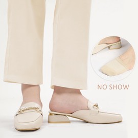 Women's Toe Socks for Mules, Half Socks for Women Toe Toppers Liner No Show Toe Covers 4 Pairs