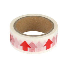 Setra Plus Masking Tape, Rolled, Perforated, Easy to Cut, Arrow, Width 0.6 inches (15 mm), Length 1.6 ft (5 m), Large Capacity, Approximately 250 Pieces DIY (Arrow, Red)