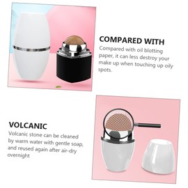 Minkissy 3pcs Mini Volcanic Face Roller Oil Absorbing Facial for for Oily Skin Gentle Roller for Relaxing Mini Facial Massage Easy to Clean