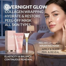 Collagen Face Mask for Skincare Routine and Self-Care Beauty Merchandising - Night Wrapping