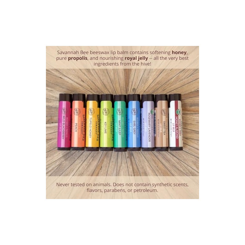 Savannah Bee Company Mint Julep Lip Balm, 0.15 onzas (paquete