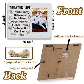 Theater Theatre Playbill Picture Photo Frame Table Desk Decor for Home Livingroom Bedroom Tabletop DisplayFrame Gifts for Writers Directors Actors Acting Lovers