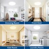 Glowall 12'' Led Flush Mount Ceiling Light Fixture, 24W 2400LM,