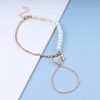 Inateannal Layered Finger Ring Bracelet Gold Hand Chain Harness Bracelet