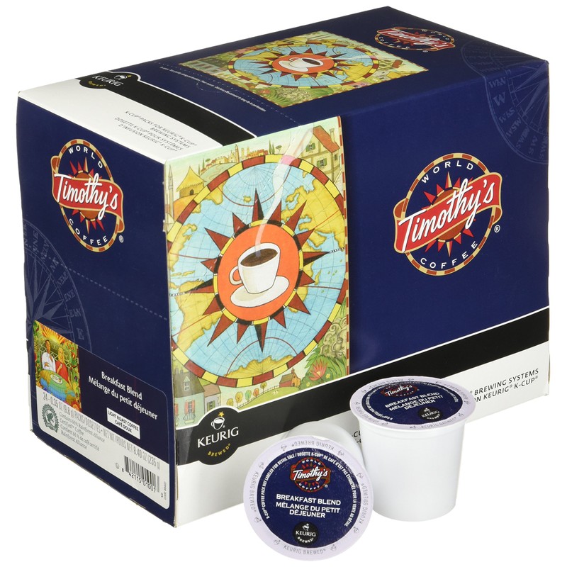 Timothy's Breakfast Blend Coffee, K-Cup Portion Pack for Keurig Brewers