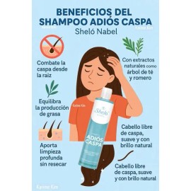 2 Shampoo Adiós Caspa Comezón Y Resequedad Shelo Nabel 530ml