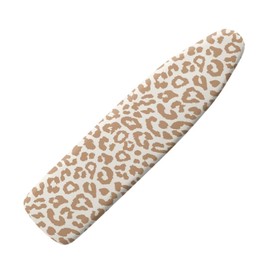Annejudy Leopard Ironing Board Cover and Pad Standard Size Easy Installation Iron Board Cover with Elastic Edge and Fasteners Resist Scorching and Staining Thick Ironing Board Protector, Brown