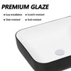 Rectangular Vessel Sink - Lepuday 20x15 inch Black Bathroom Vessel