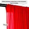 CHHEART Red Chiffon Backdrop Curtain, 2 Packs 28x120 Inches, 100%