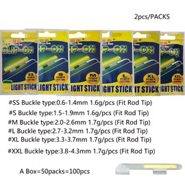 linguang 20PCS Fishing Glow Sticks for Rod Tips ，Fishing Pole Glow Sticks，Glow Tips for Fishing Poles，Bulk Kits 0.6-1.4mm…