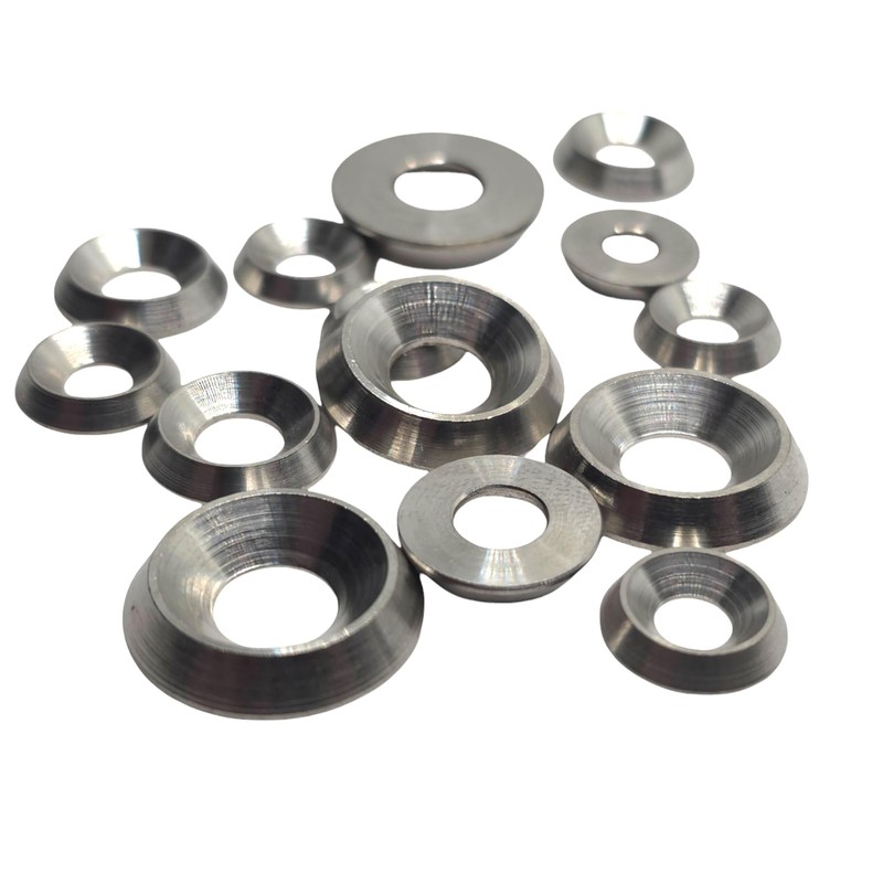 M8 Countersunk Solid Metal Finishing Cup Washer A4 Marine Grade