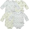 Pippi Baby Body Ls Ao-Printed (4-Pack) Blouse, Off-White, 56 cm