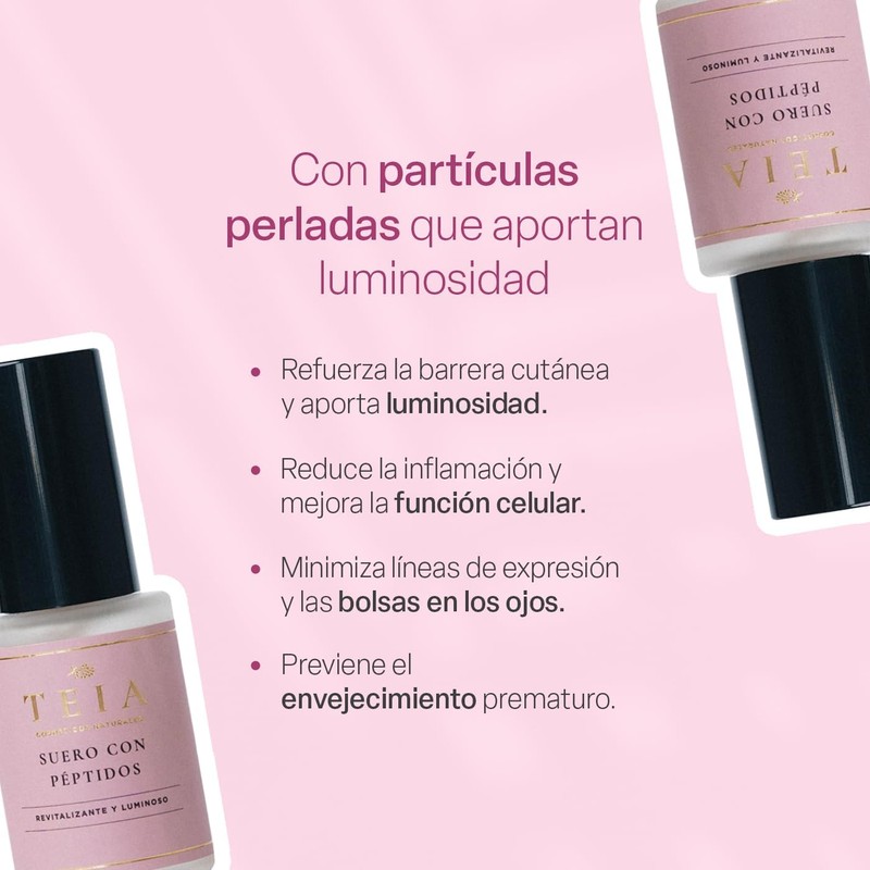TEIA COSMETICOS Suero de péptidos naturales anti-edad revitalizante con niacinamida
