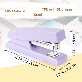 Stapler, Office Stapler, Stapler for Desk Portable Durable Staplers Office Supplies (Purple)