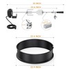 onlyfire Universal High-Temp Resistance Black Coated Steel Charcoal Kettle Rotisserie