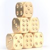 Wisafory Set of 4 Brass Dice Set, Six Sided Play