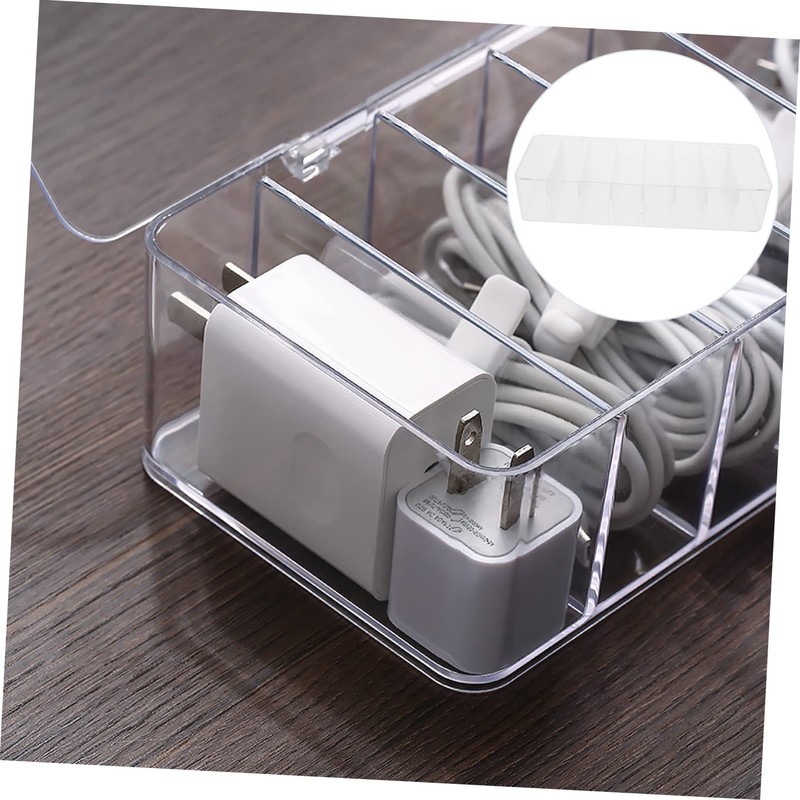 DOITOOL Electronics Organizer Box Compartments Cord Holder for USB Computer