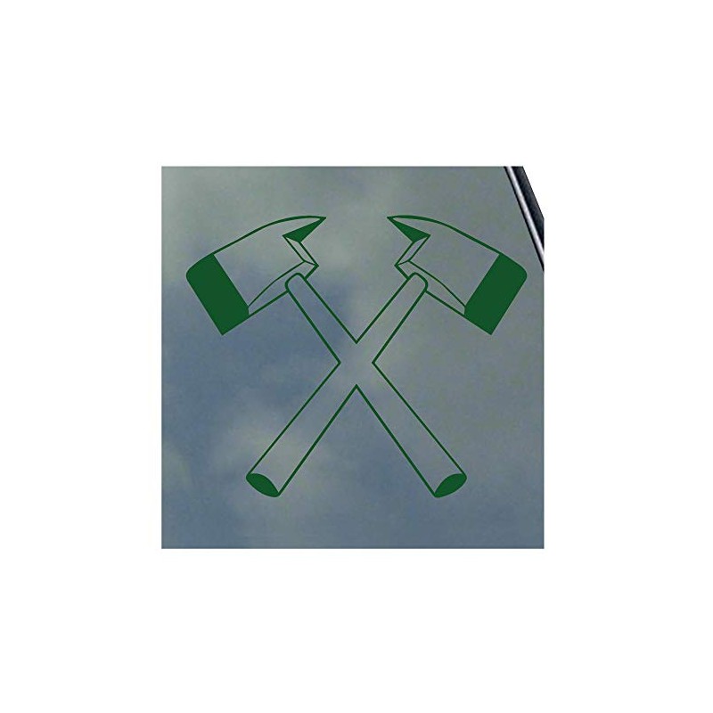 Crossed Axes Vinyl Sticker Decal Firefighter Crew Smoke Jumpers Wildland