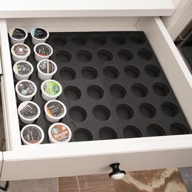 wobivcs Coffee Pod holder DIY Size Organizer 60 Compatible Tray Drawer Holds with coffee pod