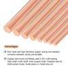 QUARKZMAN Pure Copper Round Rod 8 mm / 0.31 Inch