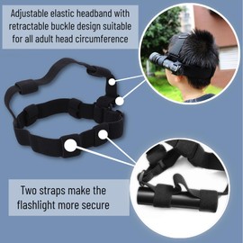 VGEBY Taschenlampe Stirnband, Stirnlampe Ersatzkopfband Lampe Kopfband Einstellbarer Nylon Taschenlampe Stirnband für Radfahren Outdoor Aktivität