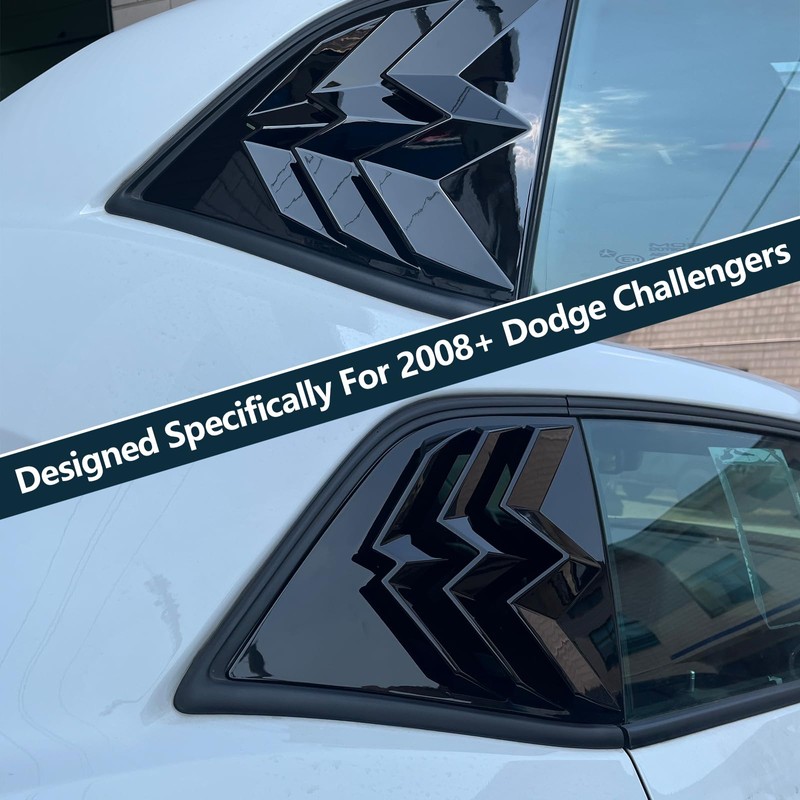 WildWell Side Window Louvers for Dodge Challenger 2008-2024 GT RT