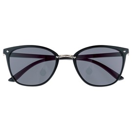 meigan 7384-01 Wellington Sunglasses, Unisex, Stylish Design, UV400, UV Protection, Stylish, Graduated Lens, Durable, Hard Coat, Black/Smoke