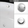 All Metal Tip-Toe Bathtub Drain Kit with Two-Hole Overflow Faceplate