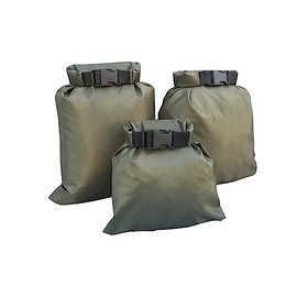 Generic 3pcs Dry Bag Set Lightweight Tear Resistant Pouch for Camping Kayaking Boating Rafting and Fishing Army Green