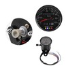 60mm Black Motorcycle Odometer Speedometer Gauge with indicator