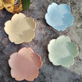 Wehous Cherry Blossom Tray Silicone Mold Flower Storage Tray Mold for Epoxy Resin Concrete Plaster Clay Display Jewelry Holder Trinket Container Candle Holder Mold Unique Art Craft Gift Ornament