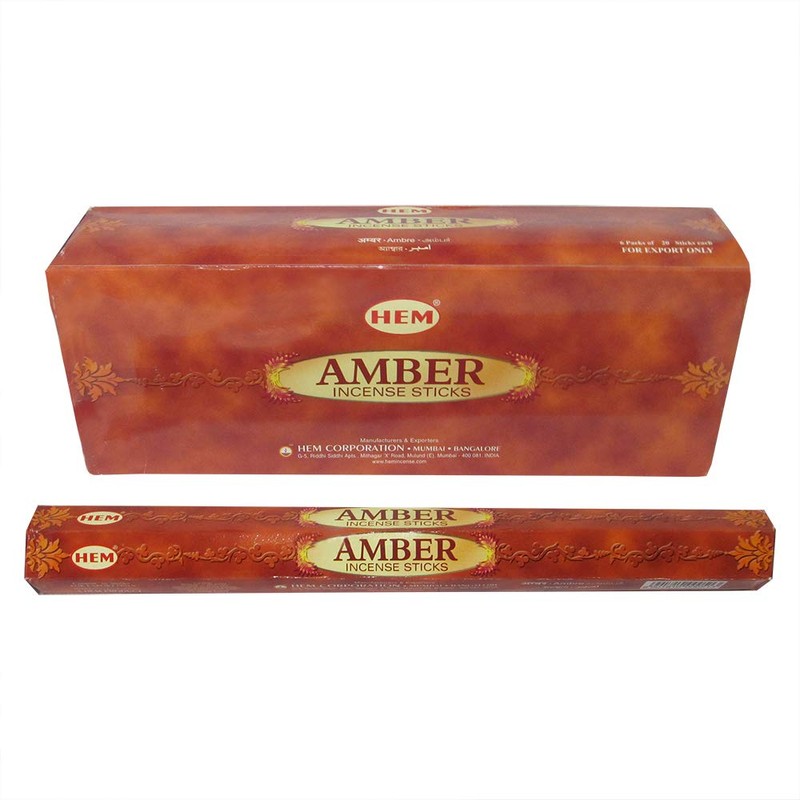 HEN Hem Amber Incense Sticks 6Pk