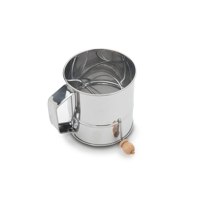 Fox Run Stainless Steel Flour Sifter, 3 Cup Capacity With